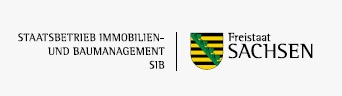 Logo des Staatsbetriebs Sächsisches Immobilien- und Baumanagement und des Freistaats Sachsen als Referenz der PARUS Ost GmbH